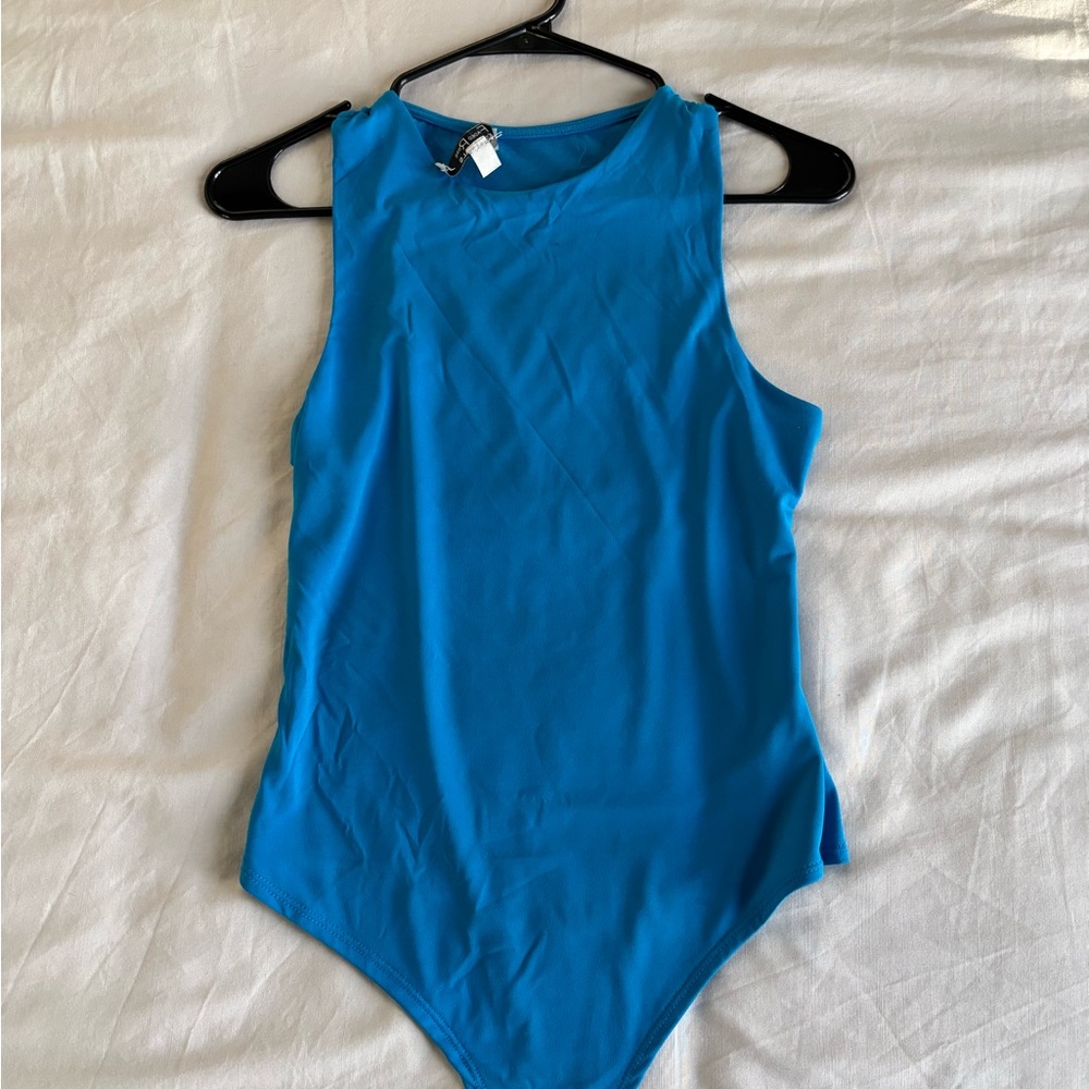 Blue bodysuit